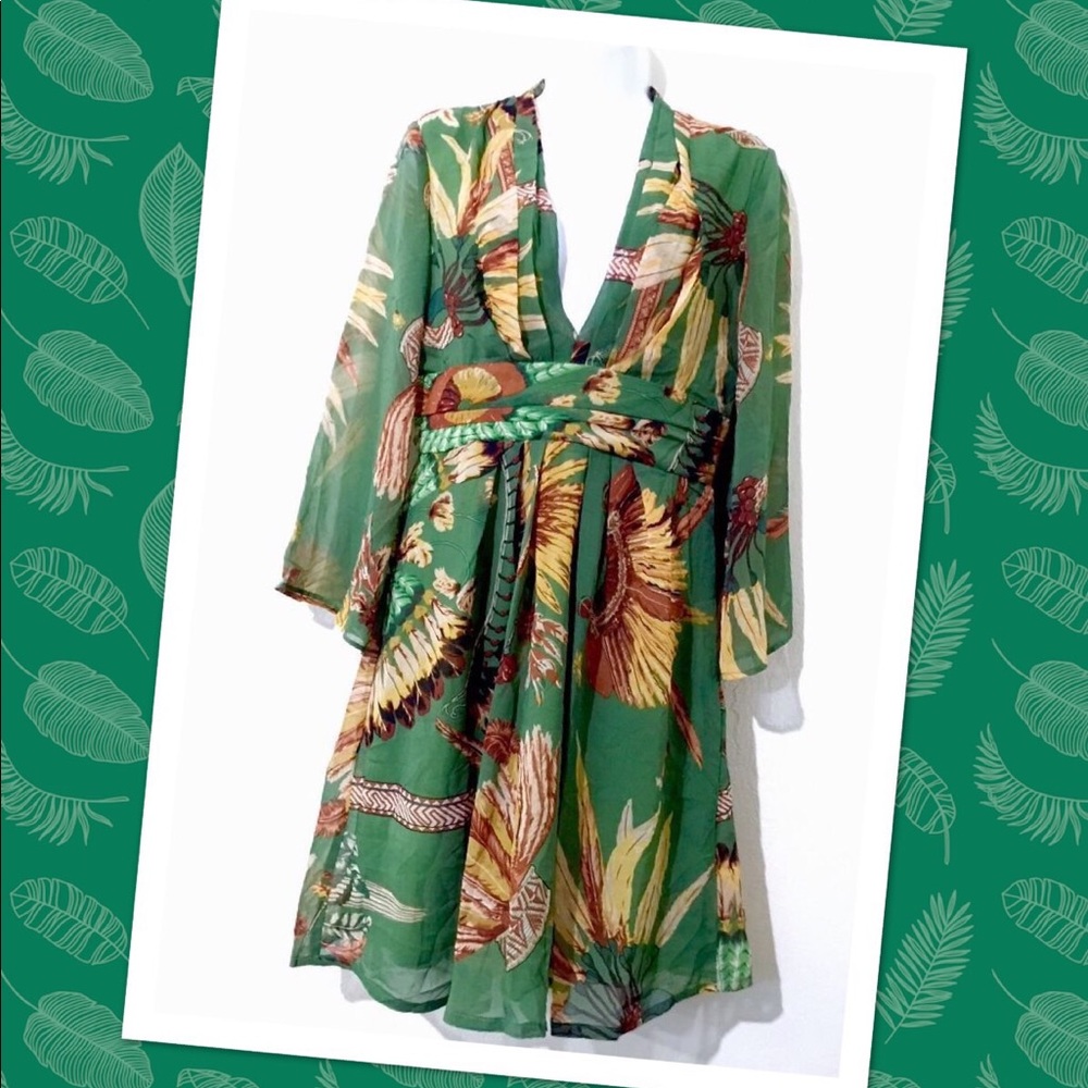 TOV Feather Print Dress
